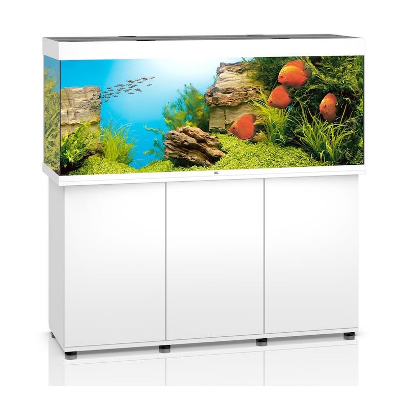 Ensemble aquarium et meuble Juwel Rio 450 led blanc.