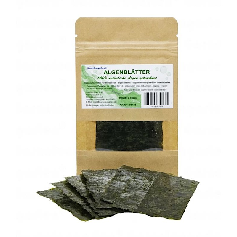 Feuilles d'algues pour aquarium Feuilles d'algues pour aquarium