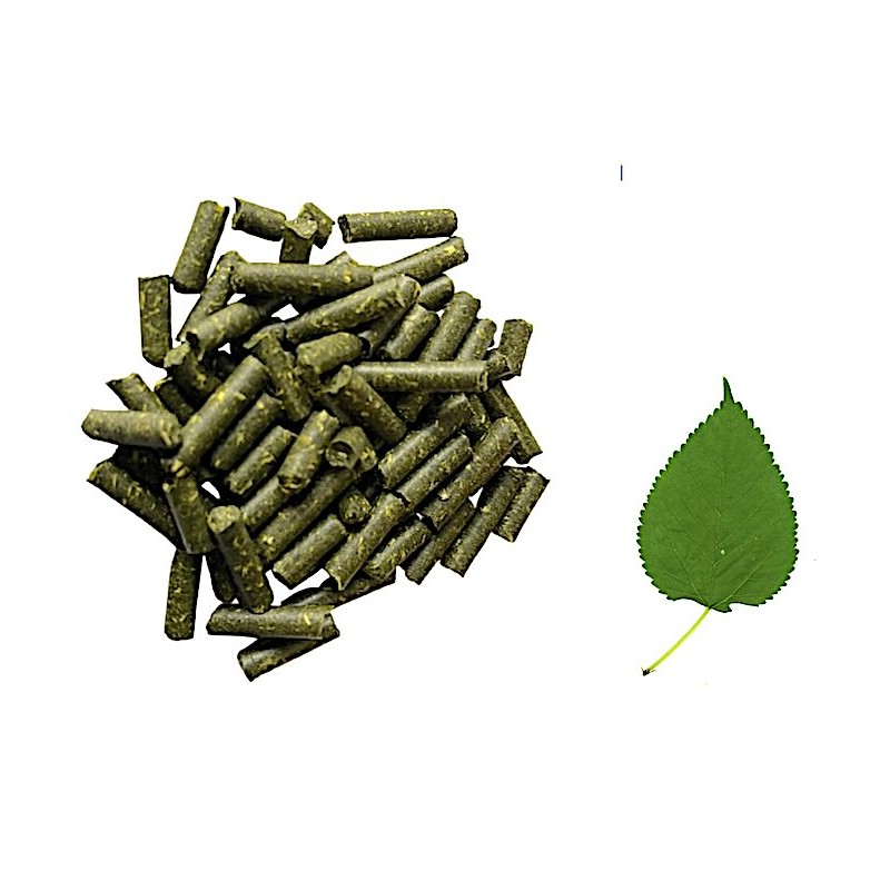 Pellets de feuilles de mûrier