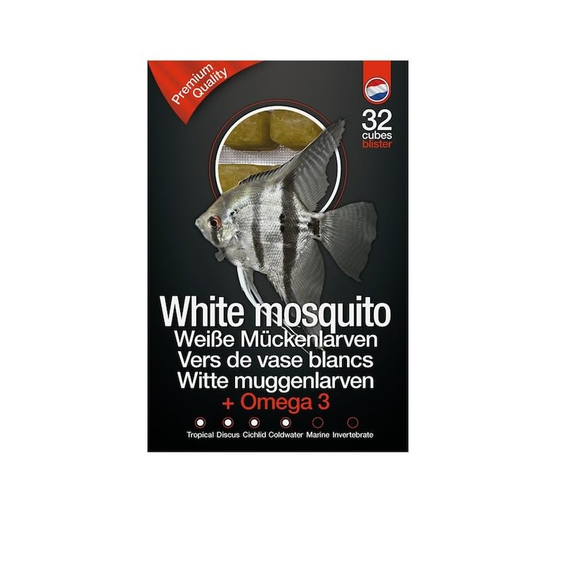 Vers de vase blanc 100 g DS pour poissons d'aquarium