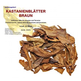 Feuilles de châtaigner pour aquarium