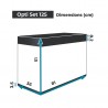 Mesures aquarium Optiset 125