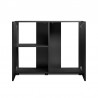 Meuble d'aquarium Opti Set 200 noir ouvert