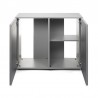 Meuble pour aquarium Glossy 100 gris intérieur