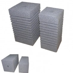 Mousse carrée de 9 × 9 × 20 cm