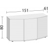 Mesure du meuble vision 450